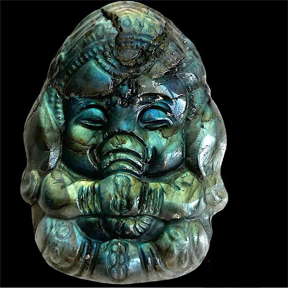 SOLD!!—-Meditating- Baby Ganesh/Ganesha Carving